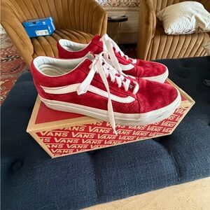 Vans Red and White Women's Sneakers